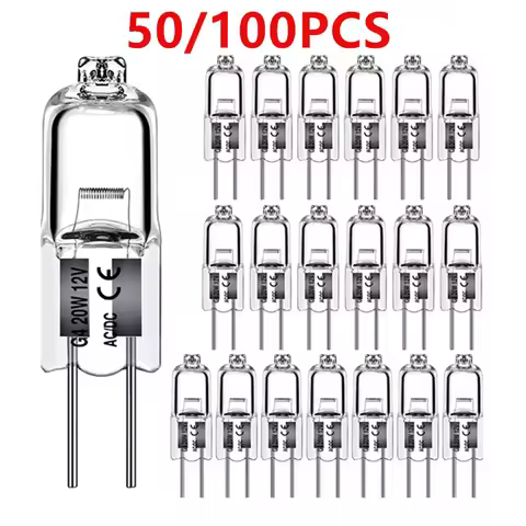 10/50/100 Uds G4 12V 10W 20W bombillas LED para lámpara bombillas halógenas ecológicas cápsula insertada cuentas lámpara de cristal bombilla halógena al por mayor