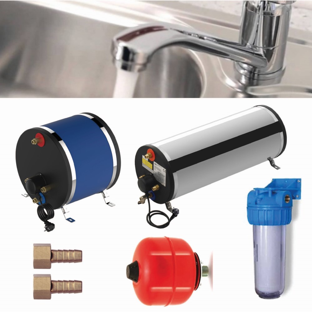marine boat water heaters, calorifiers, filters, fittings