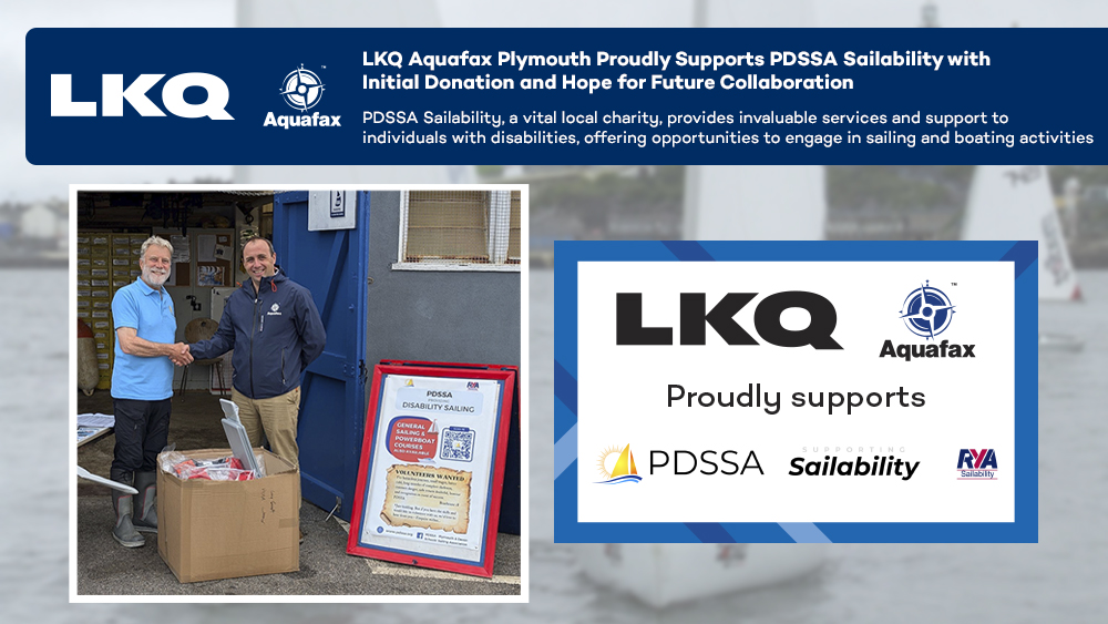 LKQ Aquafax Plymouth Proudly Supports PDSSA Sailability with Initial Donation and Hope for Future Collaboration