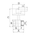 AG Bulkhead Ball Valve Cold 1/2" BSP Female Ports