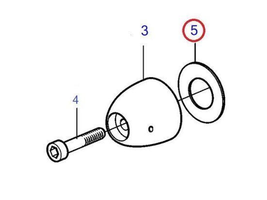 Volvo Penta Saildrive cone plastic washer, Part Number 850888