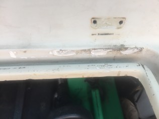 Old non matched repairs and removed fittings
