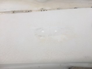 Old non matched repairs and removed fittings