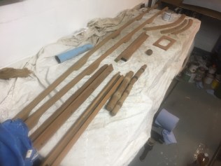 All the teak ready to varnish