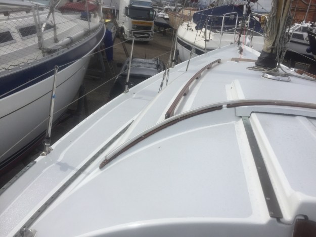Painted deck looking forward