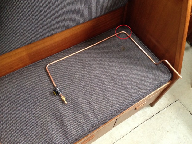 Cooker gas pipe made