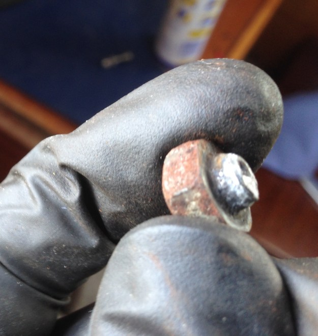 The corrosion is apparent