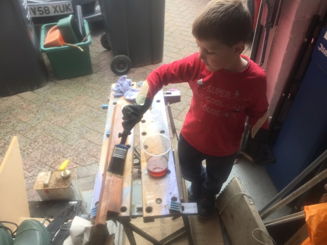 Varnishing gets underway 1