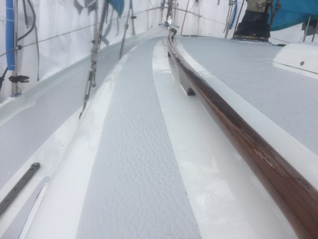 Painting deck amidships