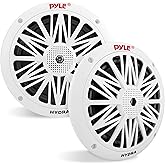 Pyle 16.51cm Dual Marine Speakers – 2-Way Waterproof Outdoor Stereo, 200W, Poly Carbon Cone, Butyl Rubber Surround – 1 Pair (