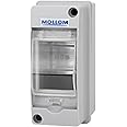 MOLLOM 2 Way Circuit Breaker MCB Distribution Protection Box with DIN Rail, IP65 Waterproof,for Indoor and Outdoor