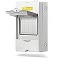 QILIPSU 4 Way UL94-V0 Circuit Breaker Box IP65 Waterproof PC/ABS Alloy Plastic MCB Panel Solar Power Distribution Enclosure w