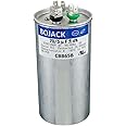 BOJACK 70+5uF 70/5MFD ±6% 370V/440V CBB65 Dual Run Circular Start Capacitor for AC Motor Run or Fan Start or Condensator Stra