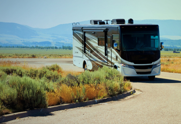 An RV Driving cross country