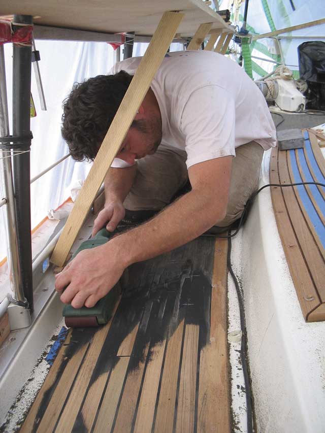 New decks get sanded to make everything look nice and flush – but it’s not a good idea to repeat this too often