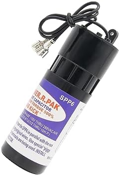SPP6 Hard Start Capacitor Supco Super Boost Kit (1/2 Thru 10 H.P.) Fit for Air Conditioner,Increases Compressor Starting Torque 500% AC115V-288V from 4,000 BTU Window Units to 120,000