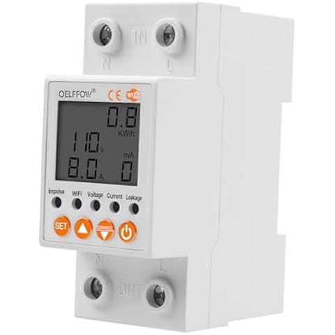 WiFi Circuit Breaker Smart Miniature Circuit Breaker - Single Phase AC85-300V 63A, ...