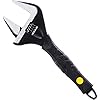Sharp-tec 12 inch Adjustable Spanner, 60mm Wide Jaw Opening Adjustable Wrench, 300mm Plumbing Tools Set for Plumbers, Black