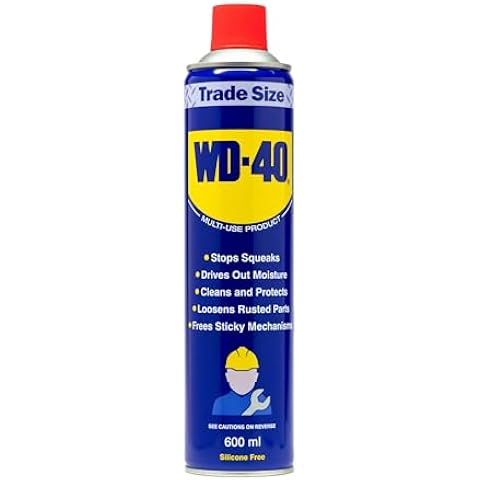 WD-40 Multi-Use Product - 600ml Can - The Ultimate Lubricant, Rust Protection, Penetrant - Versatile Applications in Household and Workshop Essentials WD40 Spray Can