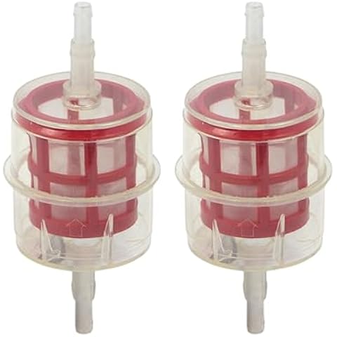 Tek Automotive Diesel Fuel Filter Twin Pack - Universal Inline Fuel Filter for 6mm & 8mm Pipes, Ideal for HGV, Forklifts & Garden Equipment