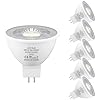 LUTW MR16 LED Bulbs Cool White 6500K, AC/DC 12V/24V GU5.3 LED Spotlight Bulbs, 5W 470LM Light Bulb Equivalent 50W MR16 Halogen Bulb, Non-dimmable, 38° Beam Angle, for Landscape, Track Lighting, 6 Pack