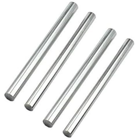 BBYPP 4 pieces pure zinc rod 100 mm, high purity 99.995%, diameter 10 mm, length 10 cm