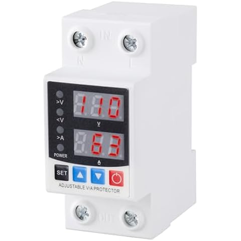 Smart Circuit Breaker with Energy Monitoring, Adjustable Voltage and Current Protec...
