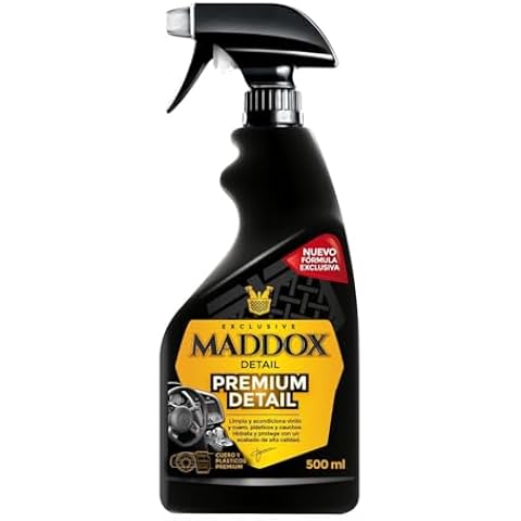 Maddox Detail- Premium Detail 500 ml | Car Interior Cleaner and Polisher | Dashboard, Vinyl, Leather, and Interior Rubber Cleaner | Plastic Moisturizer | Door Protector| Car Dashboard Cleaner