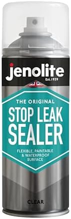 JENOLITE Stop Leak Sealer Spray | CLEAR | 400ml | Leak Sealer for Gutters and Flat Roofs | Waterproof Gutter Sealant | Fills, Seals & Stops Leaks | Long Lasting Waterproof Sealant