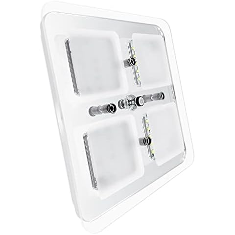 Dream Lighting Caravan Interior Light 12v Dimmable with Switch Warm White Motorhome LED Lighting Boat Campervan RV 7X7inch 8W 560LM 3000K