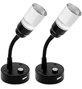 Dream Lighting 12v LED Spot Lights Black for Bed Area Reading Light with USB port for Campervan C...