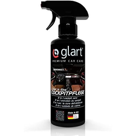 Glart 45CP Cockpit Finish, Deep Cleaning Care, for a Deep Black Shine on all Plastic Surfaces in the Car, 500 ml