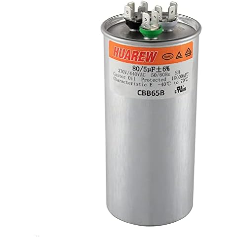 80+5 uF ±6% 80/5 MFD 370/440 VAC CBB65 Dual Run Start Round Kondensator für Kondens...