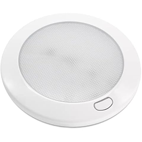Dream Lighting 12v Caravan Light Dimmable Ceiling Light Warm White 3000K Ultra Thin Motorhome LED Lighting Boat Campervan Camper IP44 5inch
