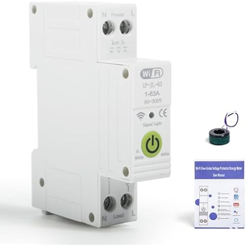 Jadeshay Smart WiFi Circuit Breaker 1P 63A with Energy Meter, Voice Control and Leakage Protection (1P-JL-63)