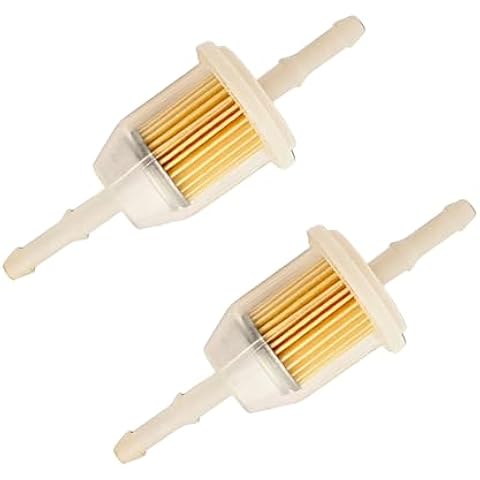 Tek Automotive Small Inline Fuel Filter Twin Pack - Universal for 6mm & 8mm Fuel Lines, Suitable for Cars, Quad Bike, Motorcycle, Lawnmowers, Generators, Forklifts & More