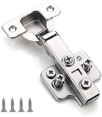 Furniware 2 pcs Soft Close Cabinet Hinges,110° Full Overlay Cupboard Wardrobe Doors Hinges Steel Slow Shut Dotty Deals Full Overlay Mute Cabinet Hinges
