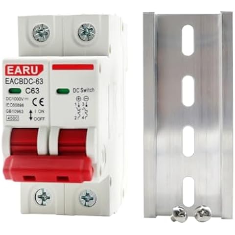 DC 1000V Solar Mini Circuit Breaker Overload Protection Switch 6A/10A/16A/20A/25A/3...