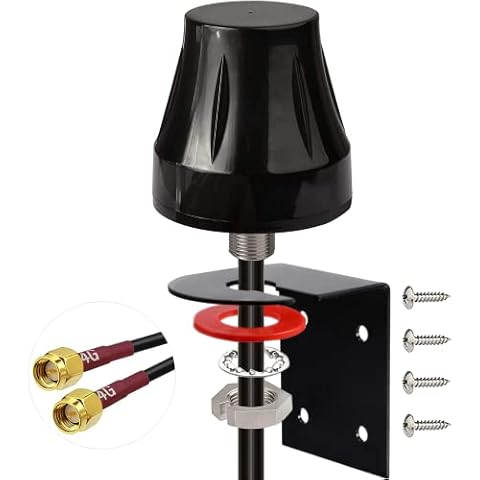 Bingfu 4G LTE Antenna Outdoor SMA Aerial MIMO Antenna Fixed Bracket Wall Mount Waterproof Antenna for 4G LTE Wireless CPE Router Hotspot IoT Gateway Industrial Terminal Server Security Camera
