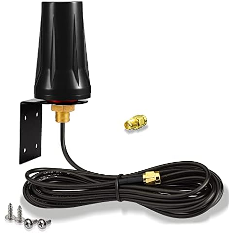 Bingfu Outdoor 4G LTE Antenna Wall Mount Waterproof SMA Male 5dBi Aerial Compatible with Vodafone EE O2 Three 4G LTE Router Gateway Modem Router Gateway Trail Camera