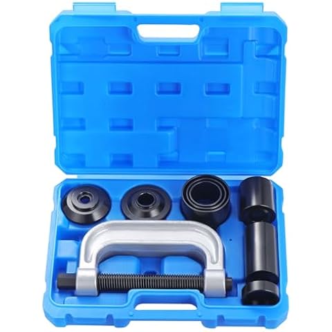 Faankiton 10PCS Heavy Duty Ball Joint Press Kit, Ball Joint Press Remover Installer, Ball Joint Press Service Tool, Ball Joint Service Kit with 4 Adapters for Most 2WD & 4WD Cars and Light Trucks