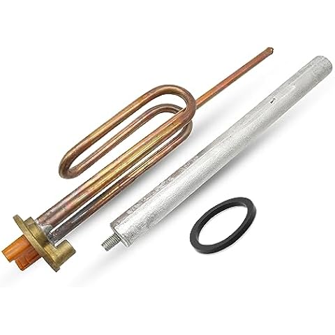 DOJA Barcelona Electric Resistance for Boiler Kit 1500 W Curved Resistance + Magnesium Anode + Rubber Seal + Mounting Screw | Electric Resistance Kit | Water Heater Replacement Parts