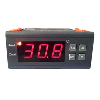 SODIAL (R) 12V Digital LCD Display Thermostat with Sensor MH1210A