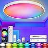 Taipow LED Ceiling Light with Remote Control, 30W Flush Led RGB Colour Changing Ceiling Light Compatible with Alexa and Google Home, Smart Round Ceiling Lighting for Kids Bedroom Hallway (2700-6500K)