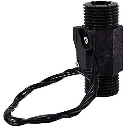 Water Flow Switch, 1pc AC 220V 3A Plastic Magnetic Water Flow Switch Vertical/Horizontal Water Flow Control Sensor with G1/2" (BSP) Pipe for Electric Water Heater
