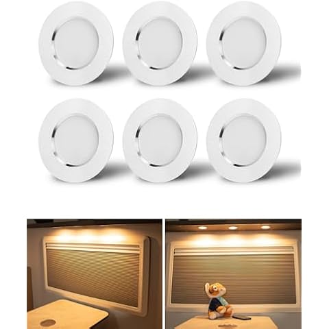 SUPAREE 12V LED Spot Lights Caravan 12V Campervan Lights LED Van Lights Interior LED 12V Ceiling Lights 3000K Warm White 3.5W for Motorhome Boat Camper 6 pack
