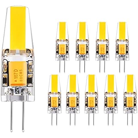 LuxED 10 Pack G4 1505 AC/DC 12V 1.6W 180lm 2700K 20W Halogen Bulb Replacement for Indoor Lighting