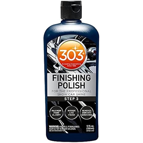 303 Products Finishing Polish for The Professional Show Car Shine - Maximum Paint Clarity - Mirror Like Finish - Removes 2500 Grit Scratches (Step 3), 12 fl. oz. (30703)