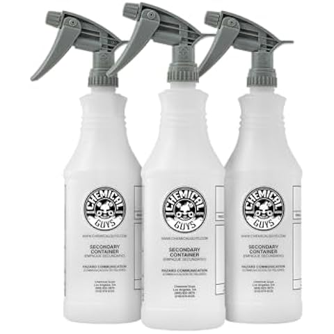 Chemical Guys ACC130 Professional Chemical Resistant Heavy Duty Bottle and Sprayer - 32 oz. (Pack of 3)