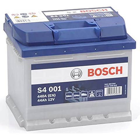 Bosch S4 001 Car Battery 44 A/h - 440 A - 12 V Battery, Type 063, Lead-acid for Non-Start/Stop Vehicles, Left (-) Right (+), 207 x 175 x 175 mm